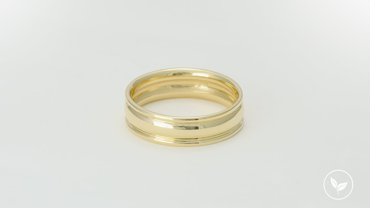 Classic Grooved Dome Wedding Band