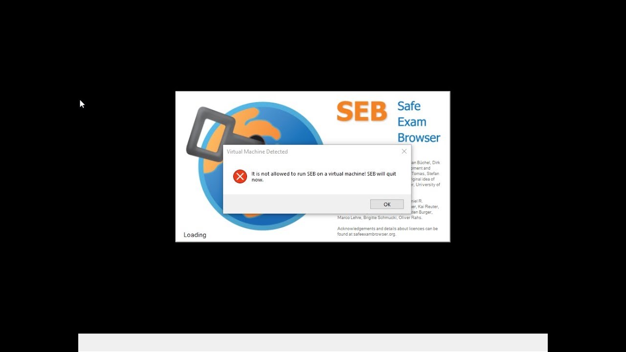 how we open safe exam browser (SEB) in Virtual Box Machine