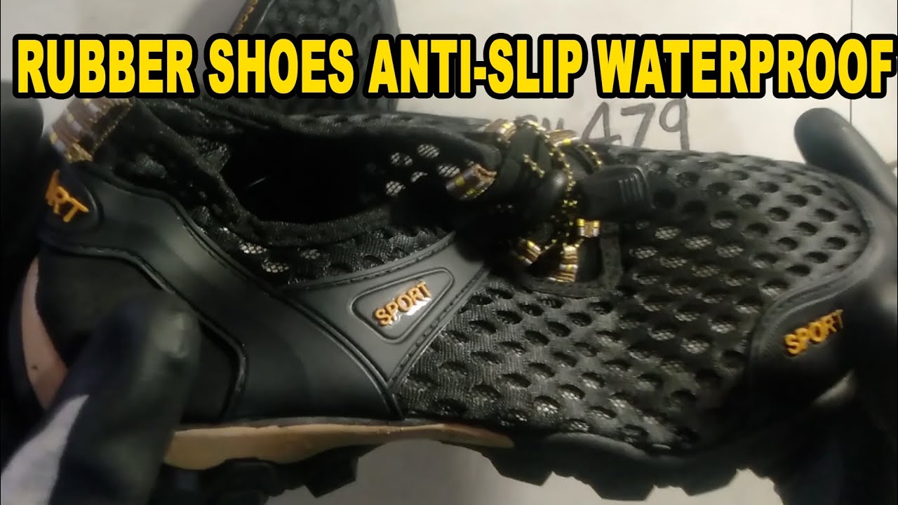 Rubber Shoes Men Anti-slip Waterproof Wading Shoes Breathable Lightweight Sports 