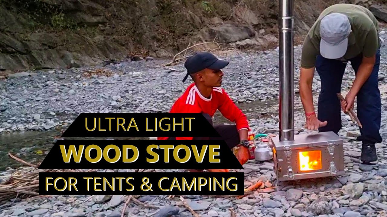 EASY CARRY FOLDING WOOD STOVE FOR CAMPING ||