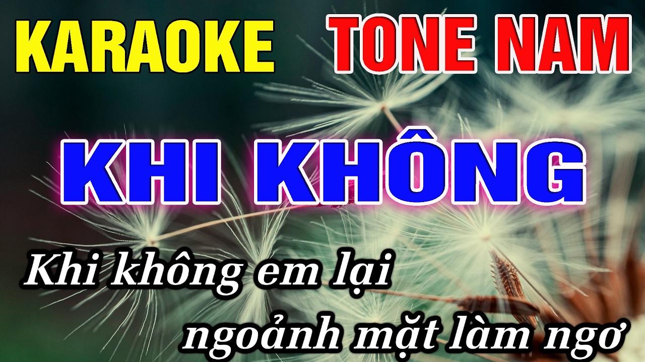Khi Không Karaoke Tone Nam Karaoke Đức Duy - Beat 2026