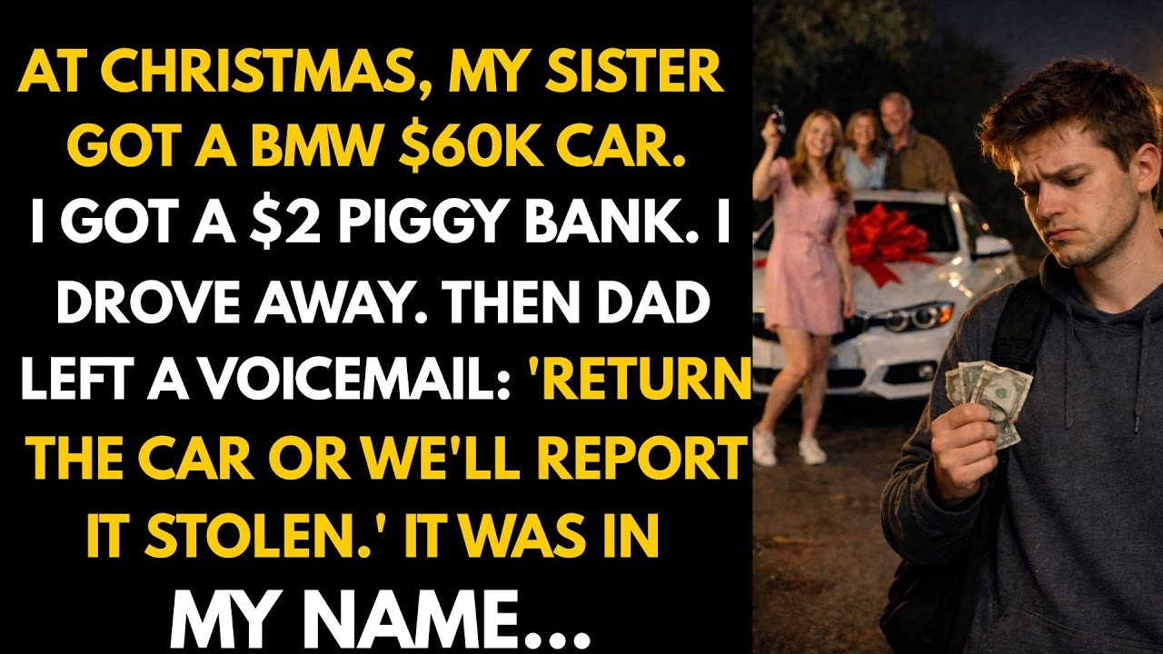 My Parents Gave My Sister a BMW with a Red Bow. I Got $2. So I Left and Blocked Them at 2AM