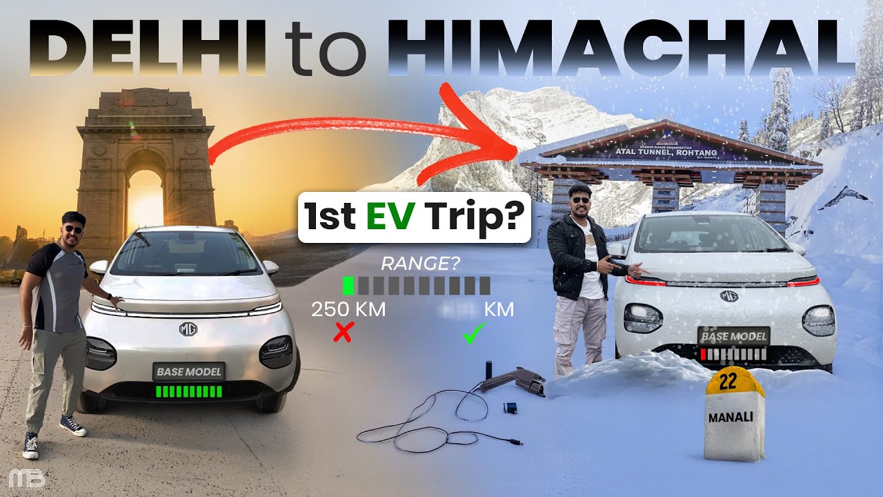 MG Windsor EV 38 kW - Delhi to Manali | Range Test, Charging Cost & EV Charger Issues!