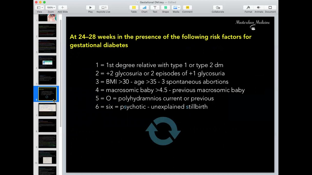 Gestational DM - OB course - Masterclass Medicine