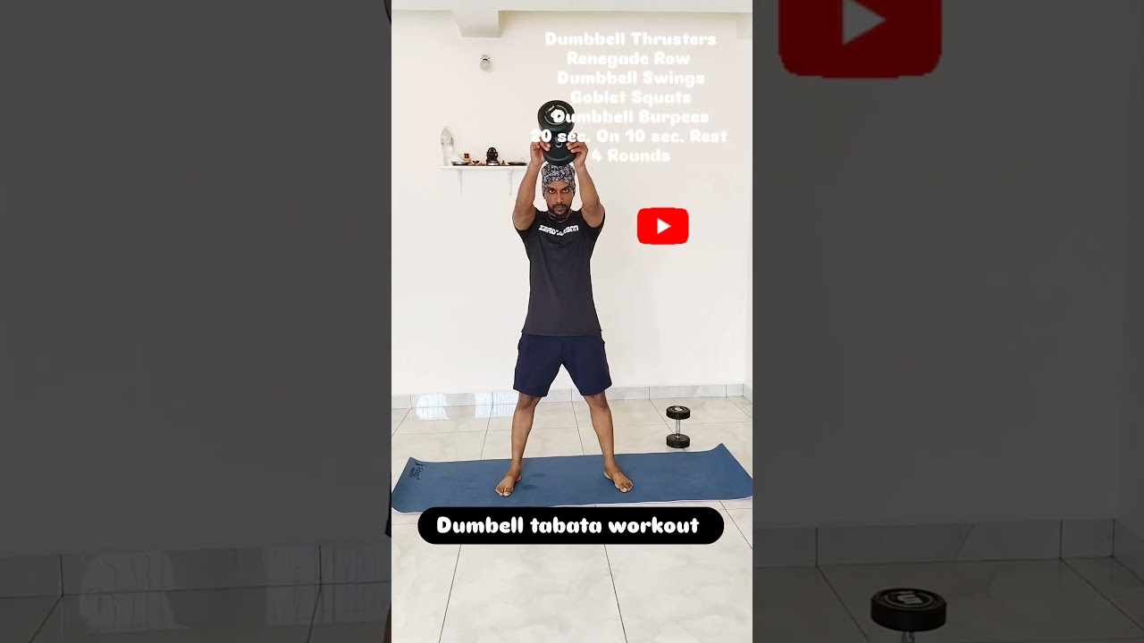 **10-Minute Dumbbell Tabata Challenge!** 💥 #HIITTraining #DumbbellWorkout #SweatItOut