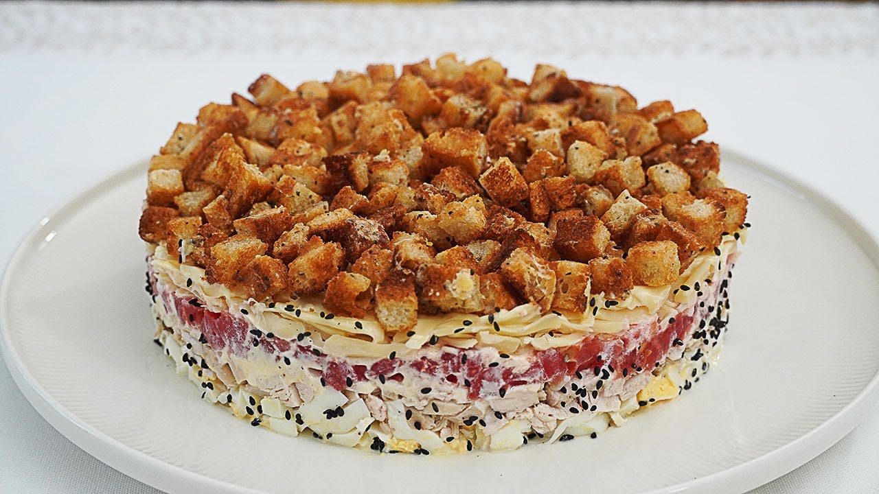 DELICIOSO PASTEL DE POLLO  FRÍO. MUY FÁCIL Y RÁPIDO DE HACER