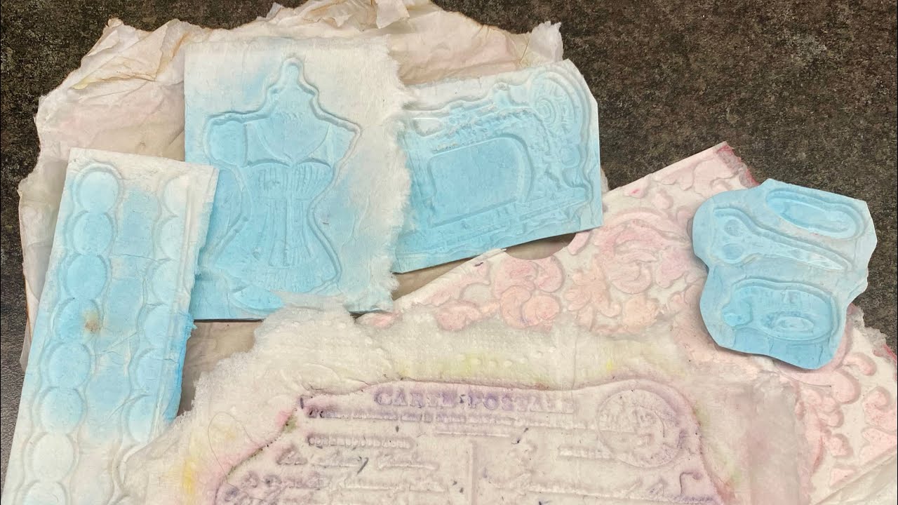 Embossing with Tissue Paper, Toilet Paper ,Paper towels & dress pattern tissue! EASY! FUN!