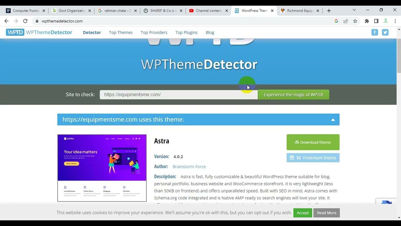 wordpress  theme detector  || How to detect wordpress website theme new video 2023