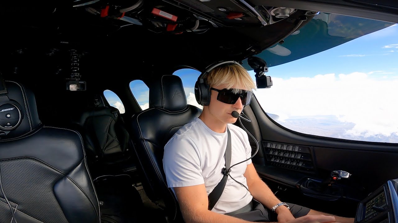 Cirrus Vision Jet из Джоплина в частный аэродром! Долгий путь на запад на частном самолете!