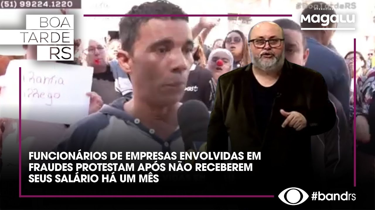 FUNCIONÁRIOS DE EMPRESAS ENVOLVIDAS EM FRAUDES PROTESTAM APÓS NÃO RECEBEREM SEUS SALÁRIO HÁ UM MÊS