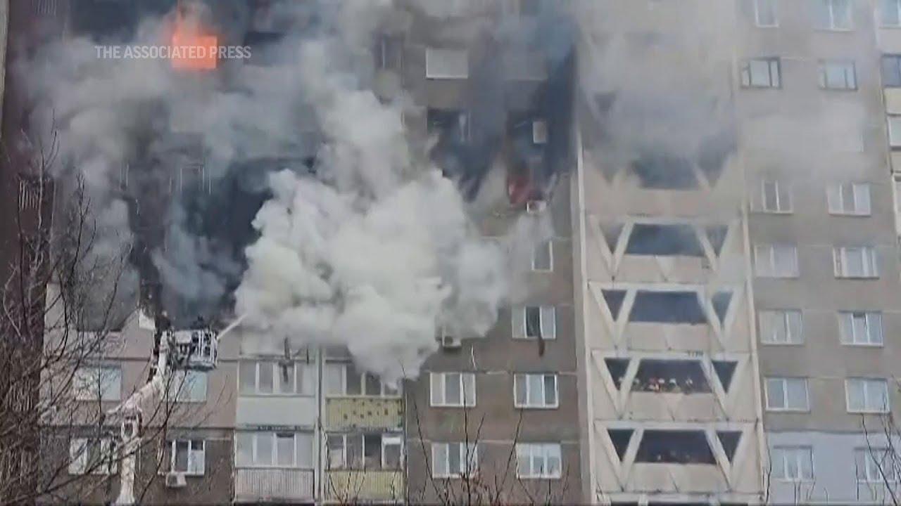 Russian strike on residential building in Kyiv injures at least 10 people
