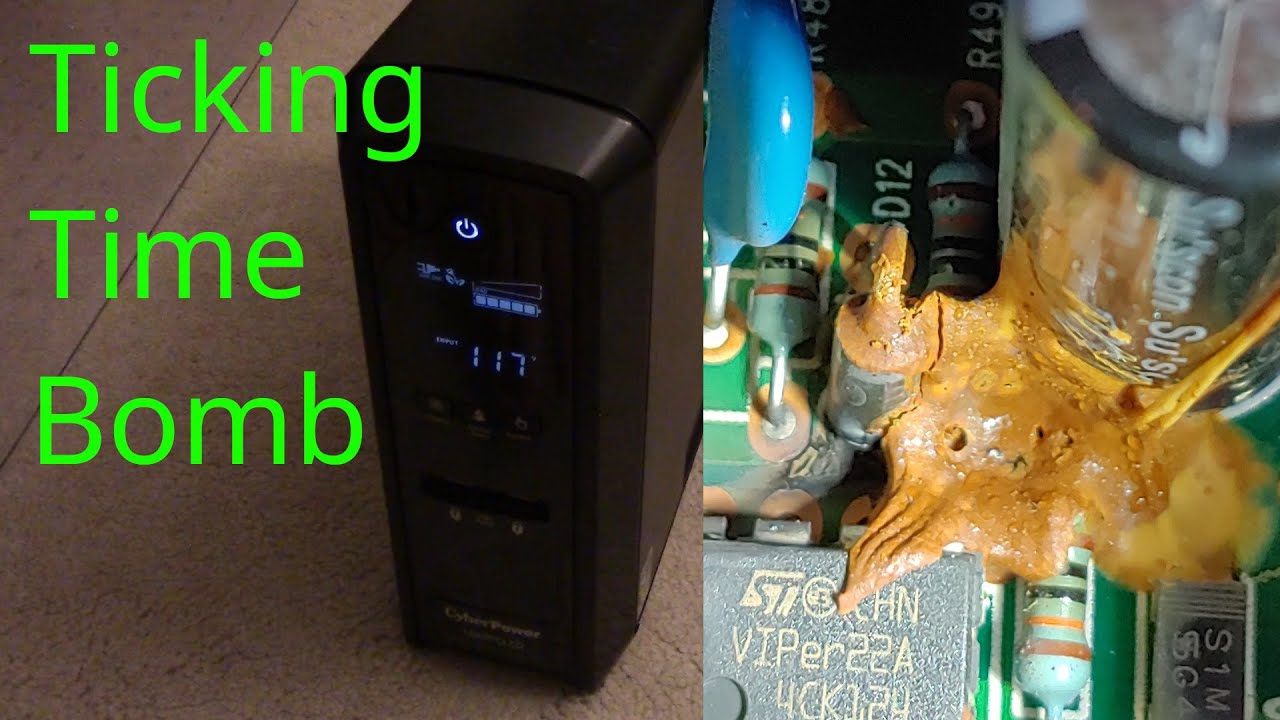 CyberPower UPSes Contain Conductive Yellow Glue of Death (+ Bonus Rev. 2 Dim LCD Fix)