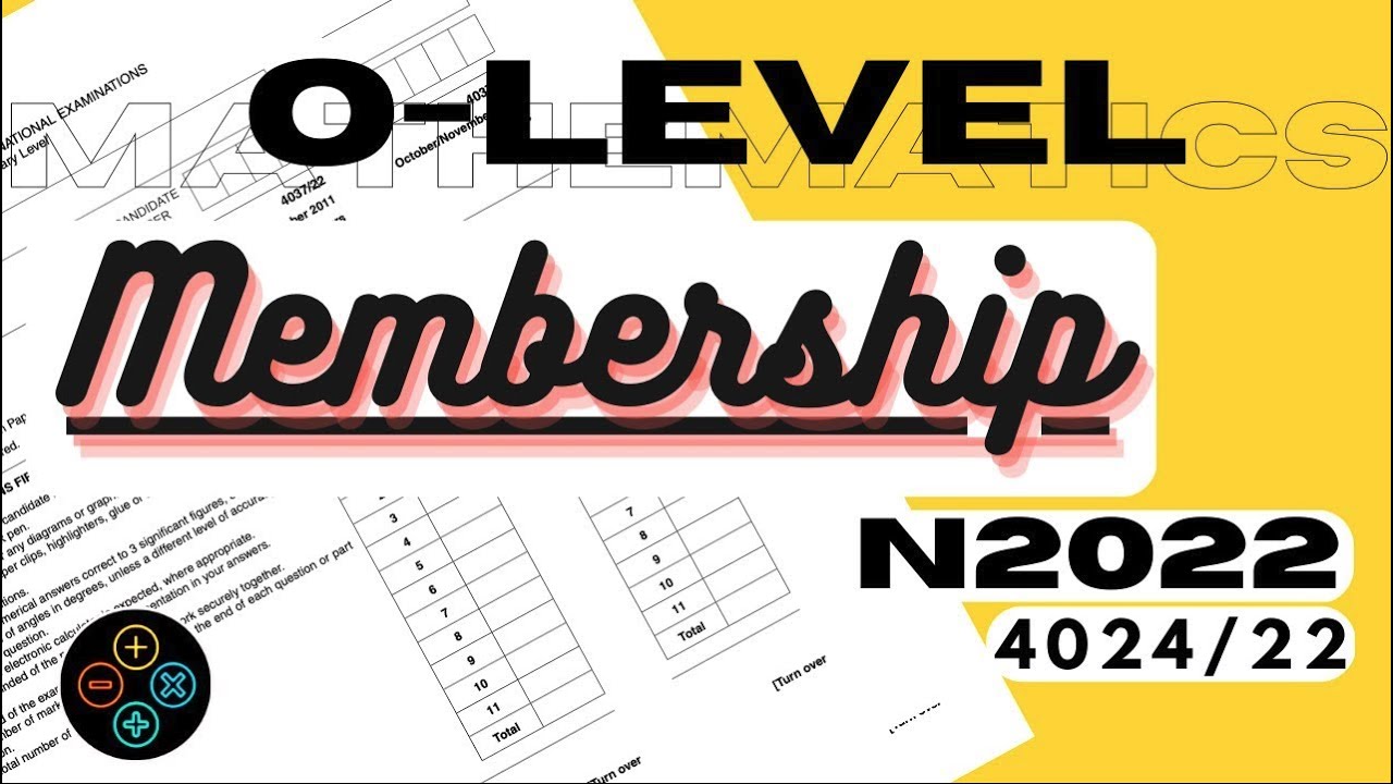 O Level Math D November 2022 Paper 22 4024/22