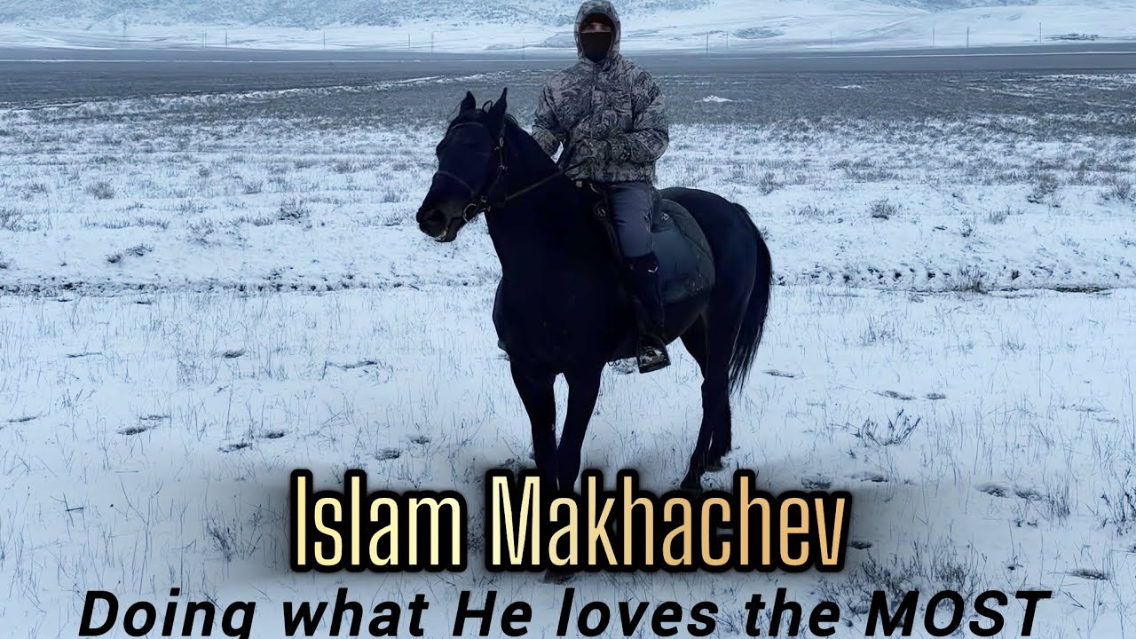 Islam Makhachev doing What he loves the most🏇
