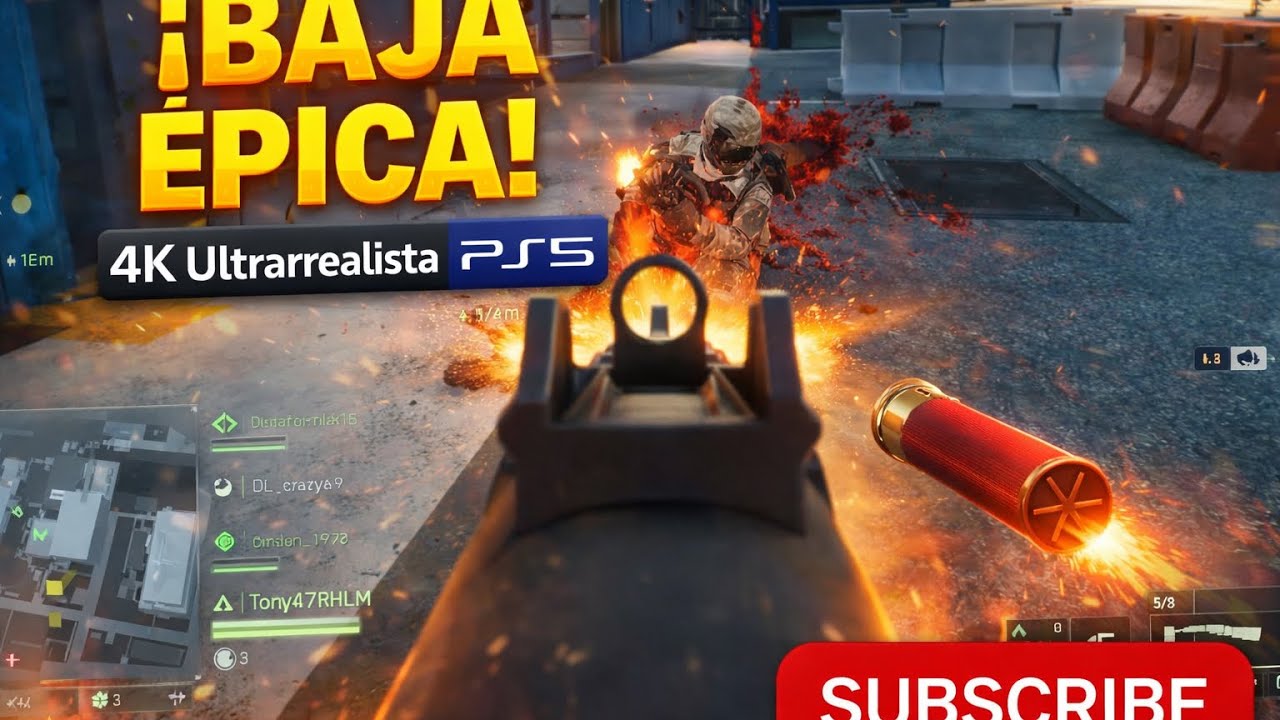 Mucho Da&ntilde;o,ESCOPETA,4K 60FPS ULTRARREALISTA,PS5 #battlefied6 #redsecgameplay #ps5 
