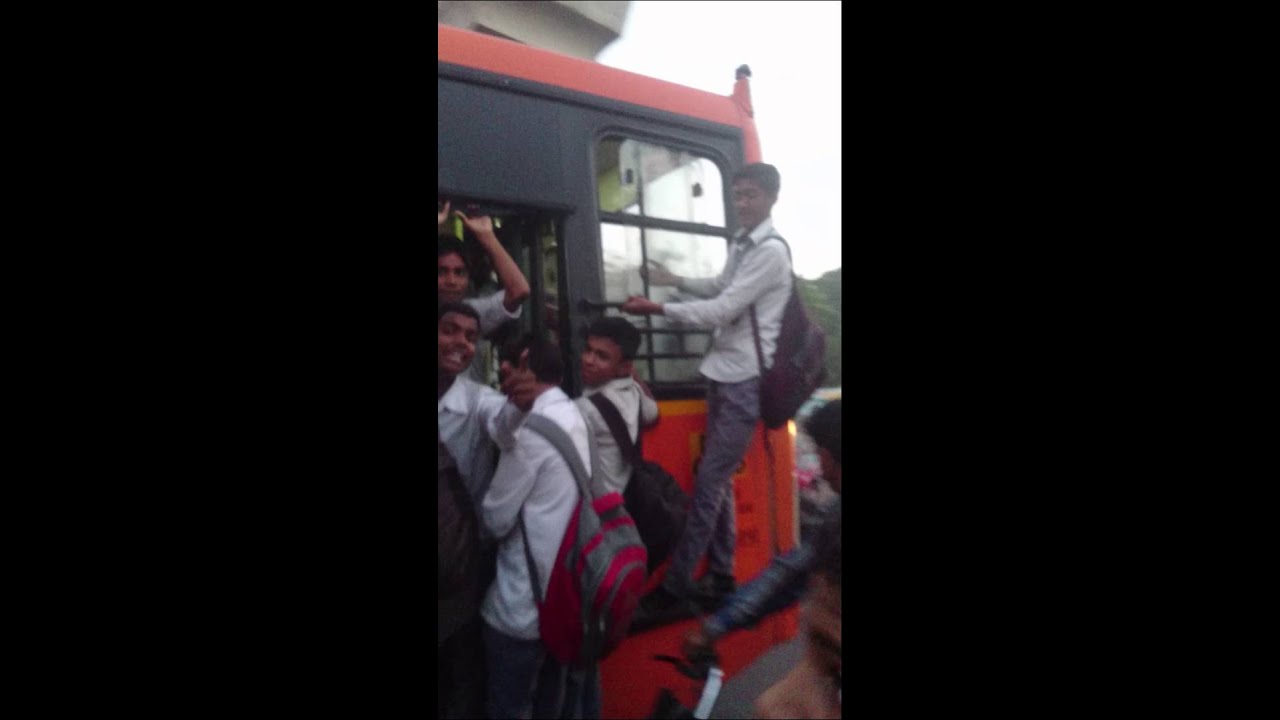 Stunts of govt school children in Delhi bus