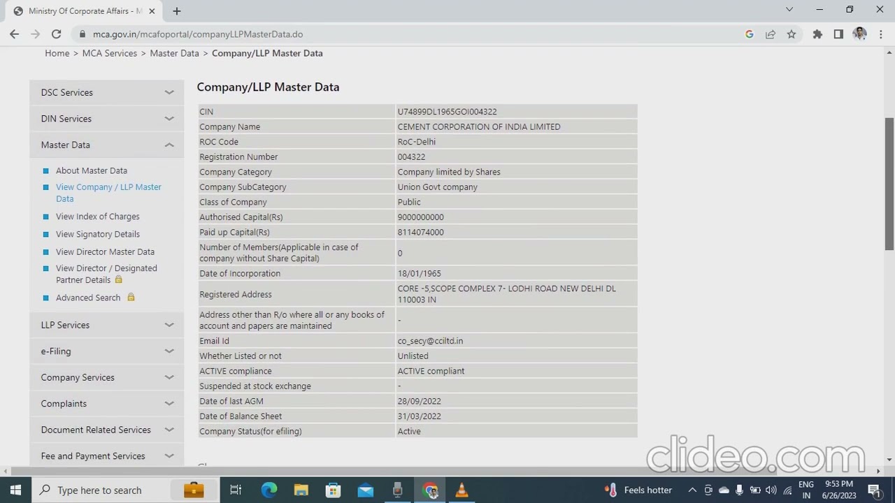 How to extract data from MCA website #trending #viral