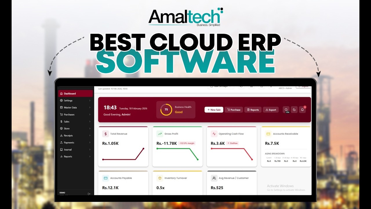 Best Cloud ERP Software | Online Accounting & Inventory System | AmalTech ERP