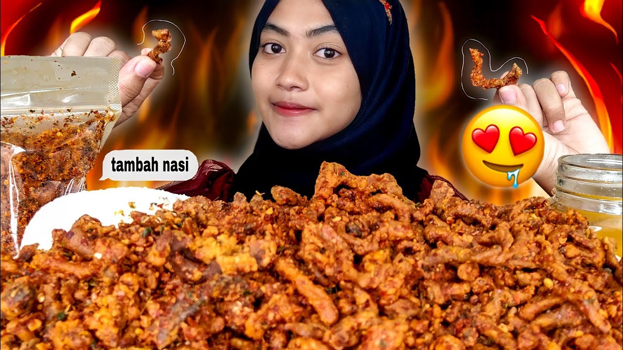 PEDAS GURIH 🔥 MUKBANG KERIPIK USUS CRISPY | EXTREME CHUNCHY‼ MUKBANG ASMR