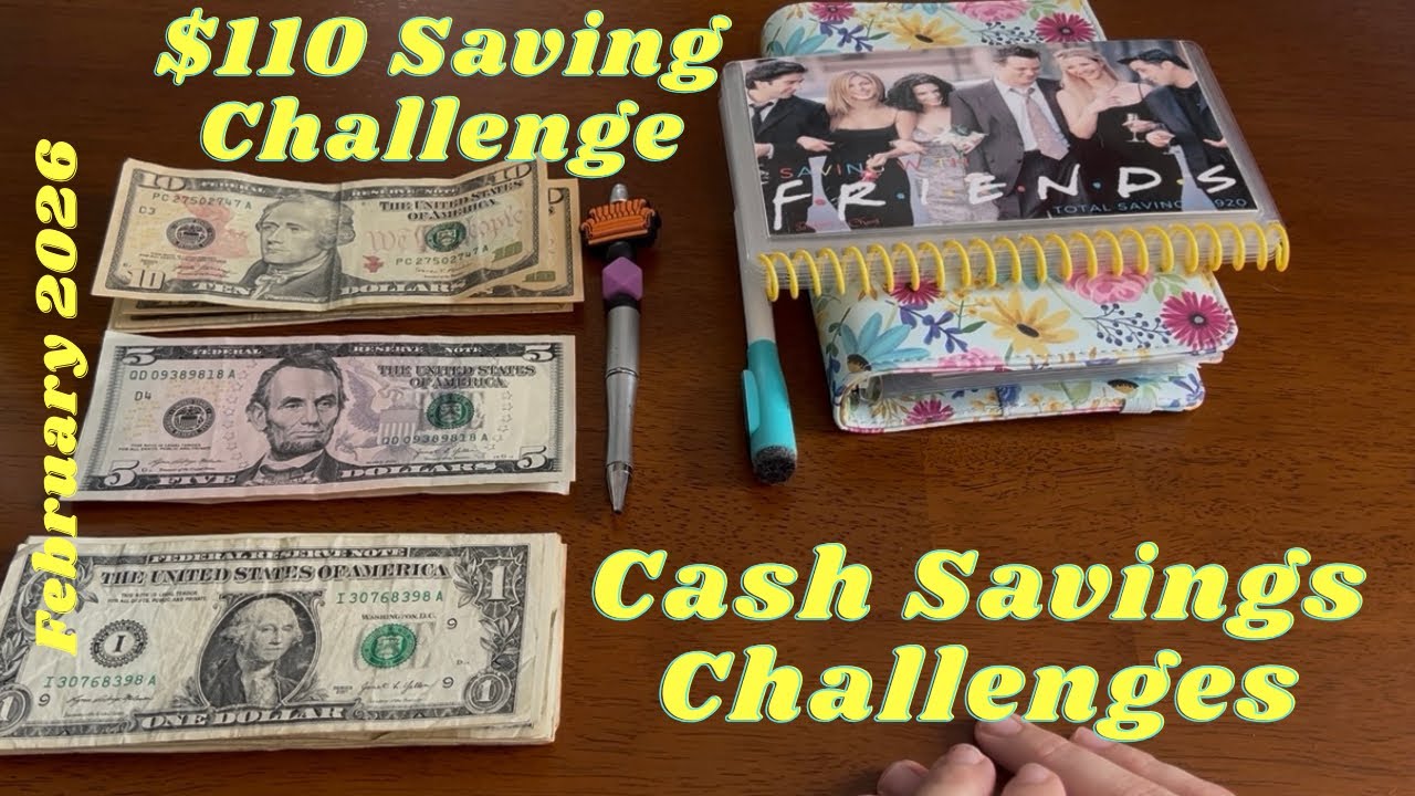 February Cash Savings Challenges / Save $110 / Low Income Savings /Low Income Budgeting /Budget $100