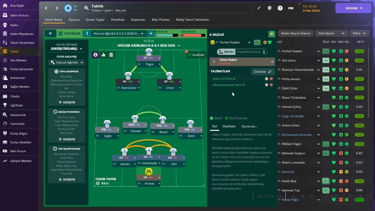 FM24 BU TAKTİKTE NE ARARSAN VAR( TUZLASPOR KARİYER)