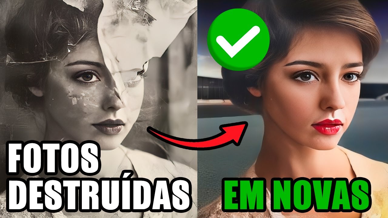 Como Restaurar FOTOS ANTIGAS (Online Grátis) com IA - Fotos Danificadas, Manchadas, DA FORMA CERTA!
