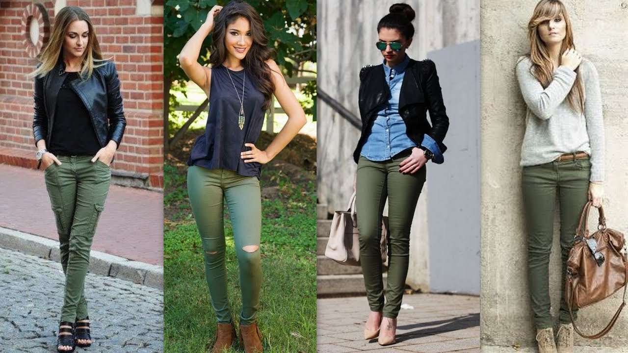 Pantalones verde Militar para Mujer 2018
