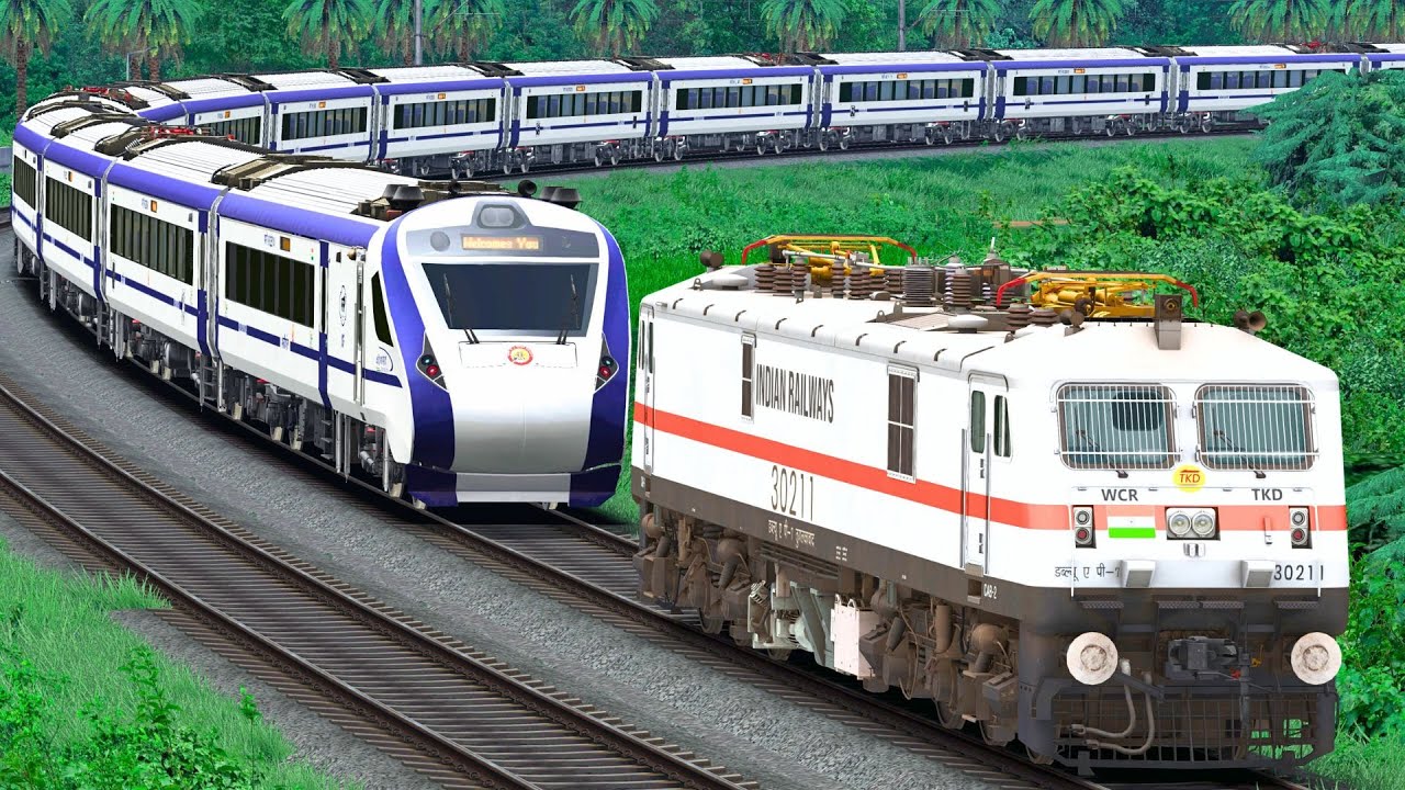WAP7 RESCUE VANDE BHARAT EXPRESS TRAIN | BUMPY RAILROAD | Train Simulator | Railwork | NTG GAMING