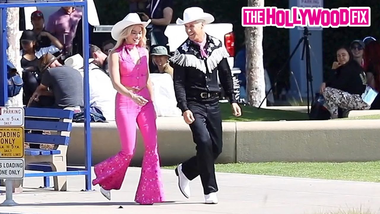 Margot Robbie & Ryan Gosling Film The Barbie Movie Together In Cowboy Suits On Her 32nd Birthday