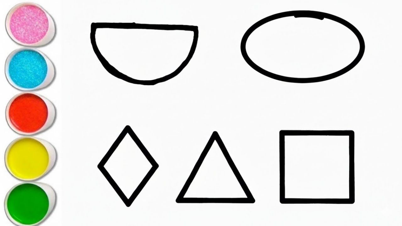 shapes learn shapes for kids|| 2d shapes drawing and colouring|| learning for kids|| #shapes 