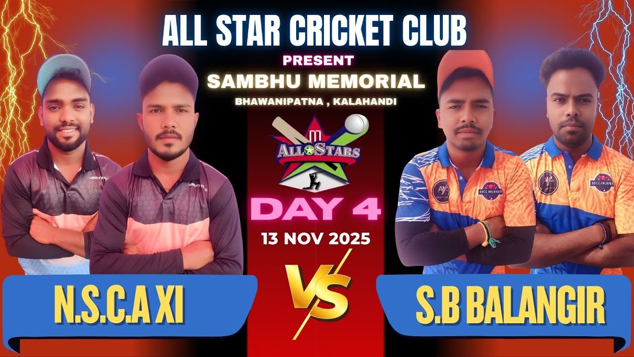 🔴LIVE I DAY 4 I ARKABAHALI PADA XI vs S. BINAYAK BALANGIR I ALL STAR CRICKET CLUB 2025 BHAWANIPATNA