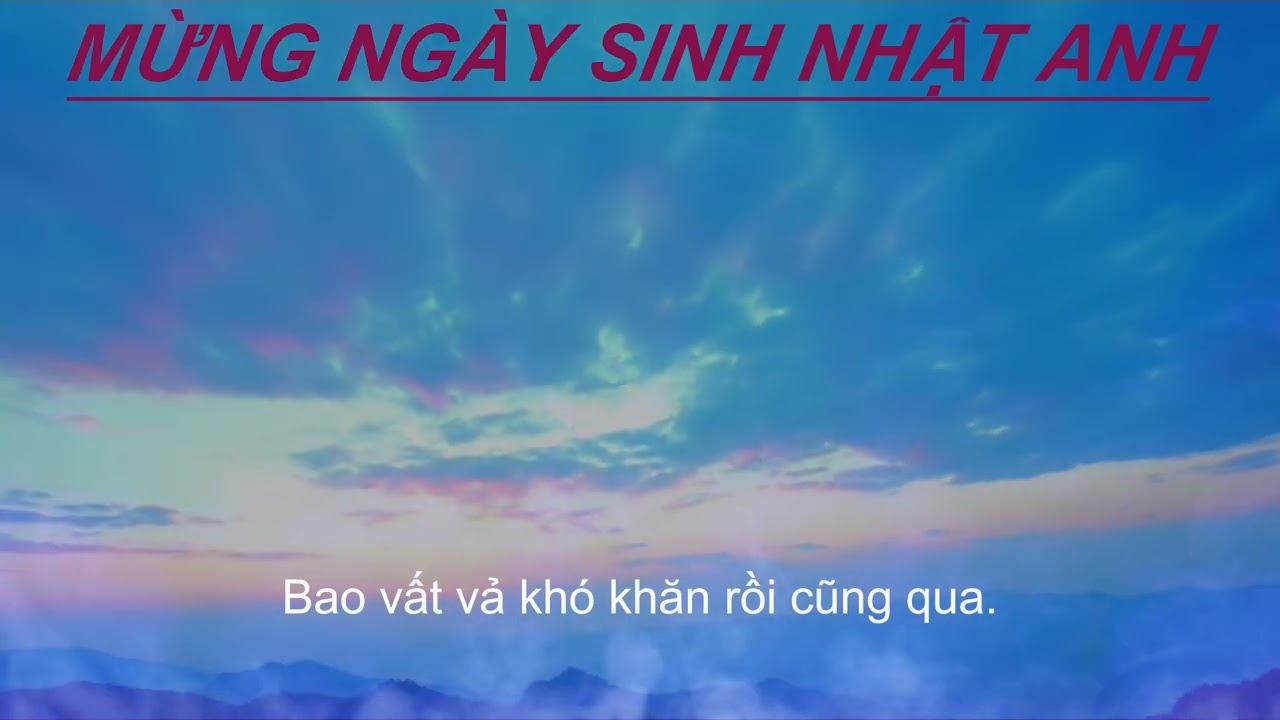 karaoke MỪNG NGÀY SINH NHẬT ANH remix n&l Nguyễn Hoan