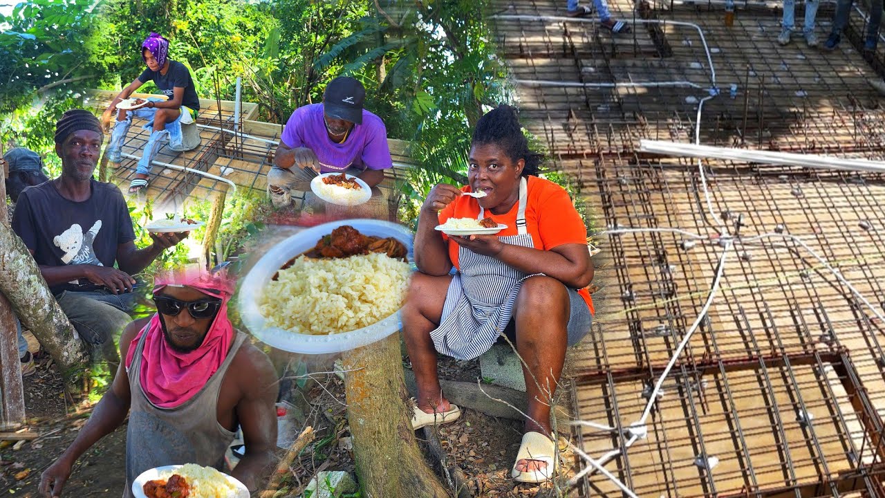 The Electricians gave us a visit today we cook while they work | Homestyle chicken with white rice 