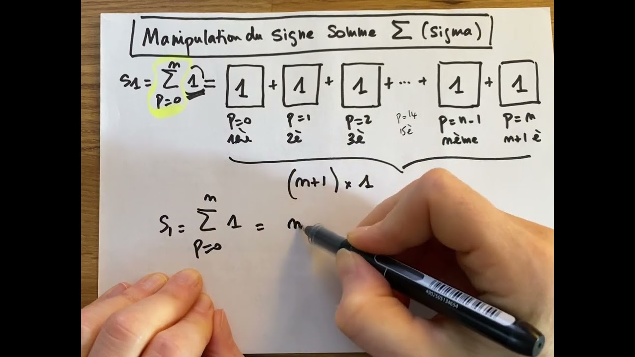 Manipulation du signe somme sigma - 1/3 - L1 bases