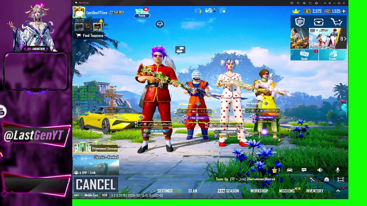 PUBG MOBILE LIVE |  CONQUEROR PUSH SKYHIGH SPECTACTLE RETURNS  | LASTGENYT IS LIVE !
