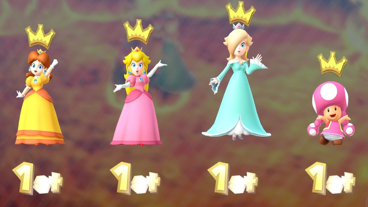 Mario Party 10 Gameplay - Daisy Peach Rosalina Toadette (Minigame)