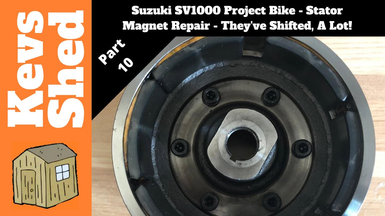Suzuki SV1000 Project Bike - Part 10 - Checking and Repairing the Stator Magnets, a Common Problem!