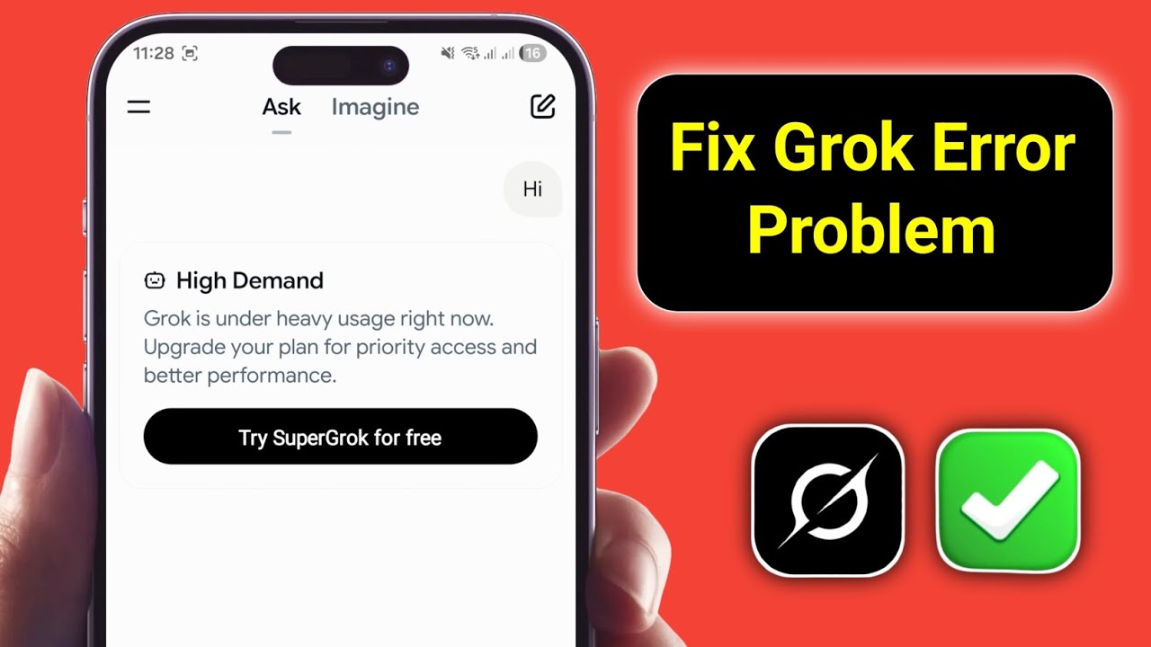 How to Fix Grok High Demand Error problem  (update 2026) | Grok Not Working Solution