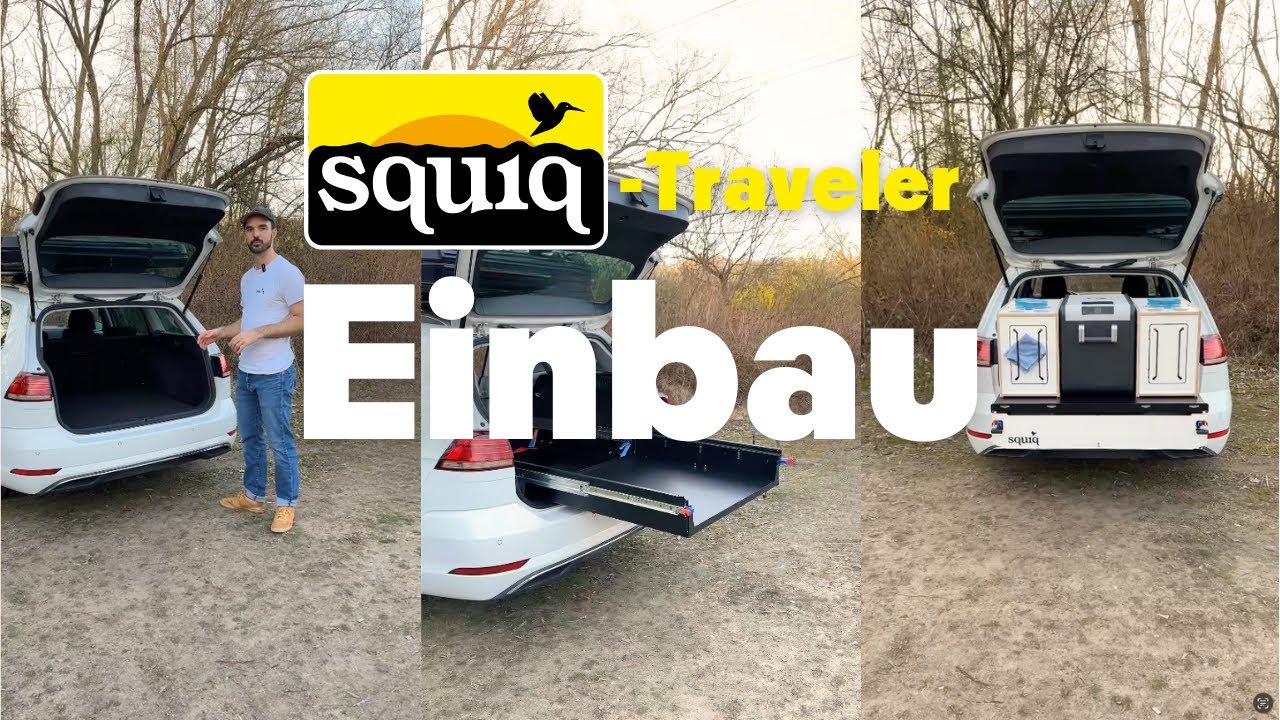 Einbau des SQUIQ Traveler Heckauszug f&uuml;r Fahrzeuge mit Dachzelt