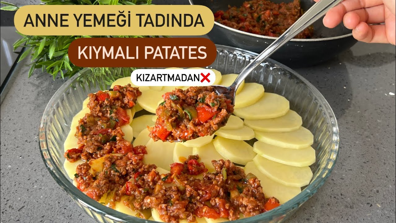 ANNE YEMEĞİ TADINDA😋 EN HAFİF FIRINDA KIYMALI PATATES ✅ Az Kıyma İle Çook Lezzet #kıymalıpatates