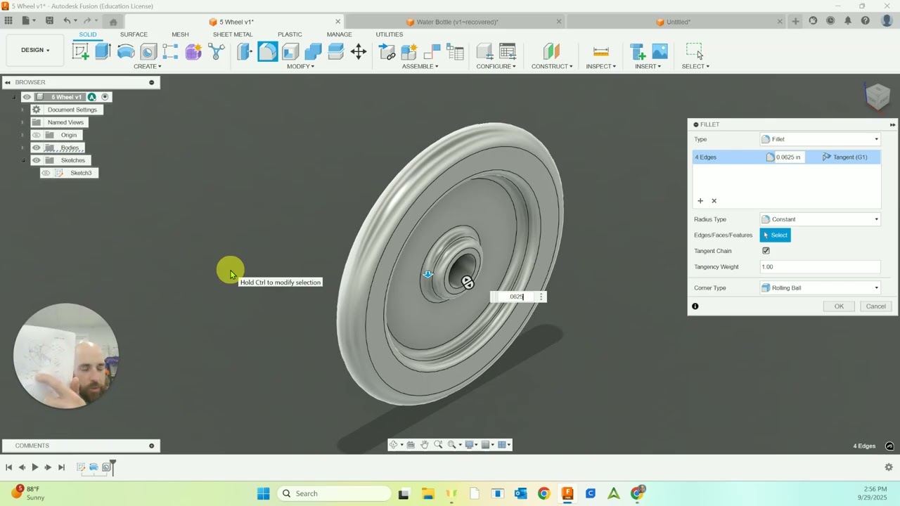 Model the Miniature Train Wheel in Fusion