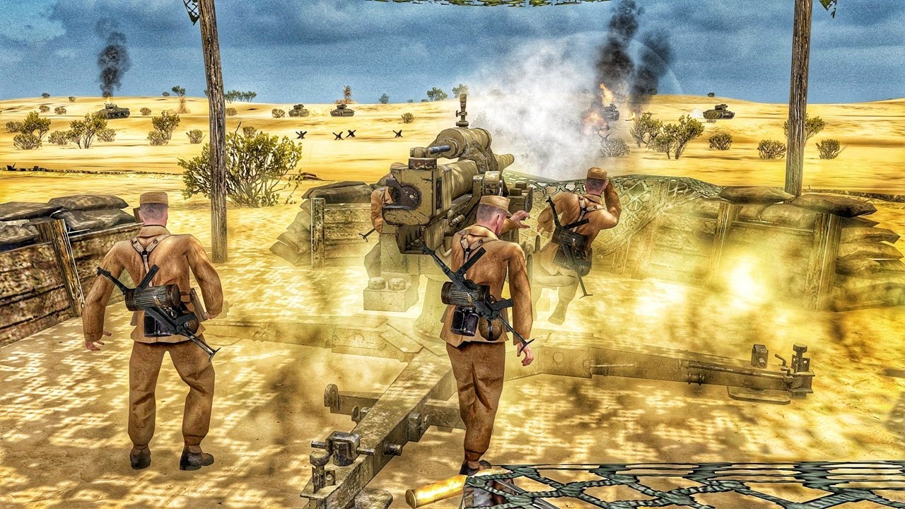 GERMAN 88 vs BRITISH TANKS (North Africa 1942) - Call to Arms - Gates of Hell: Ostfront