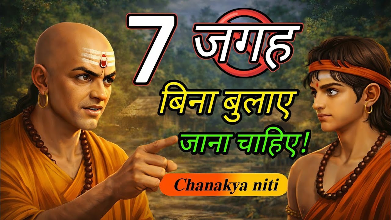सोचो मत🙏 इन 7 जगहों पर, बिना निमंत्रण ही चले जाओ ||  Chankya Niti 🔥🔥💯