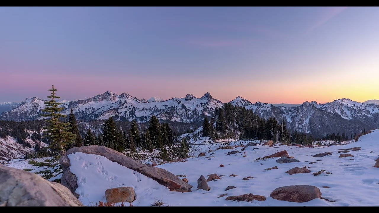 Tatoosh Sunset Time Lapse From Paradise