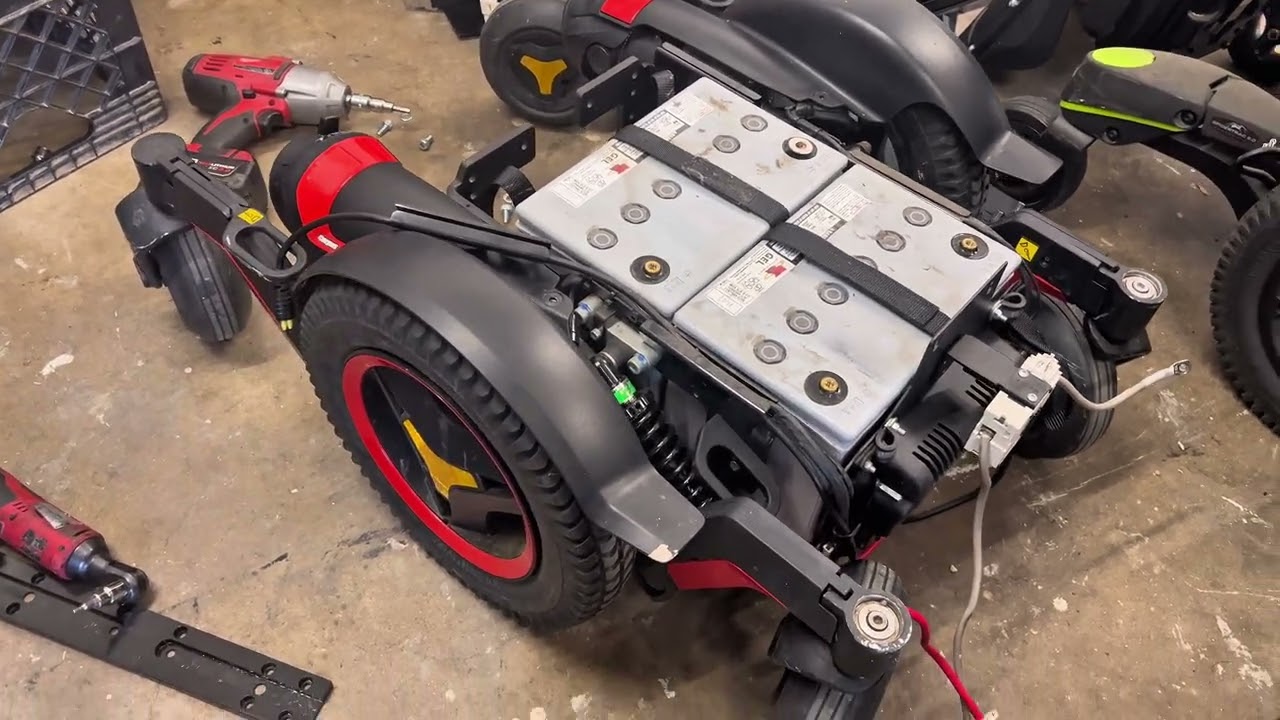 Permobil M3 disassembled 