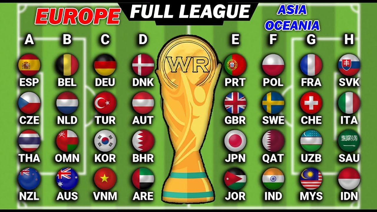 EUROPE VS ASIA | FULL LEAGUE | Soccer Marble Football League Simulation