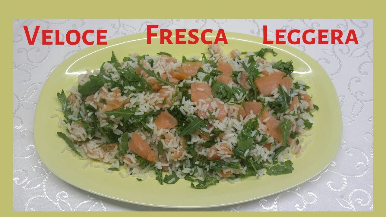 Insalata di riso con Salmone e ruccola...FISH Salad with rice...Рисовый салат с лососем и рукколой🐟