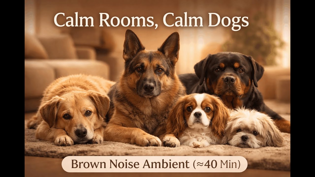 Calm Rooms, Calm Dogs – Brown Noise Ambient (≈40 Min)