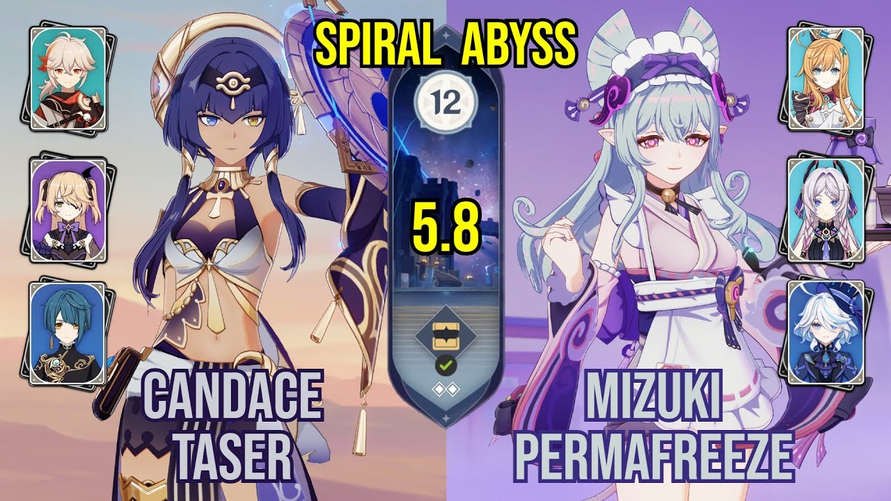 C6 Candace Taser + C0 Mizuki Permafreeze | Spiral Abyss 5.8 | Genshin Impact