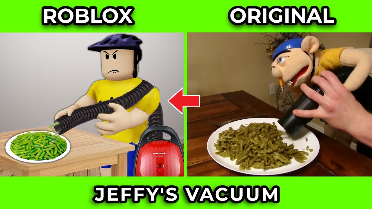 SML Movie vs SML ROBLOX: Jeffy's Vacuum ! Side by Side